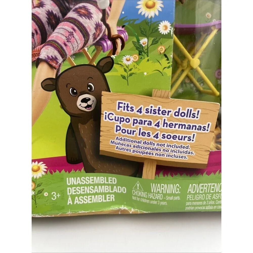 Barbie Camping Fun Doll Tent Mattel Accessories NIB 2016